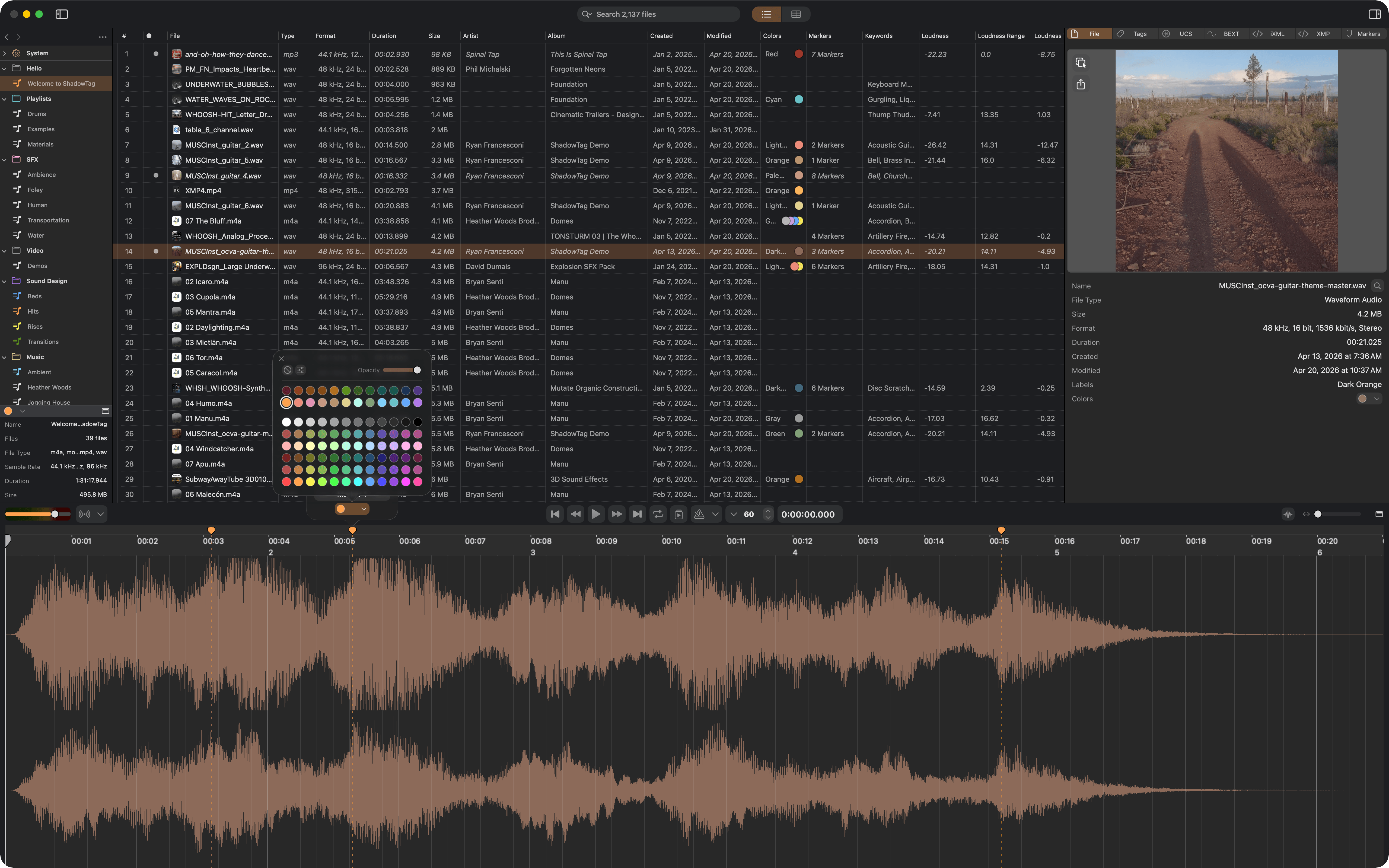 ShadowTag marker color editing