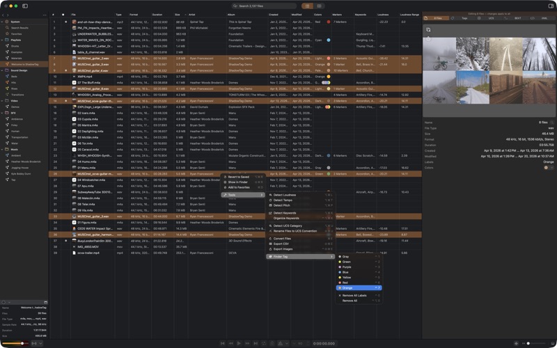 ShadowTag Finder Tags view